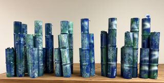 Coral lights all in a row.