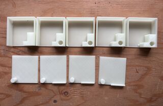 All the prototypes of the case I made before I had a working solution.